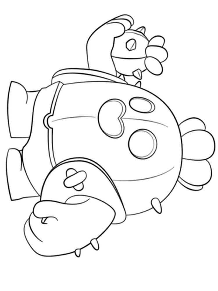 Coloring page Brawl Stars Spike Cactus