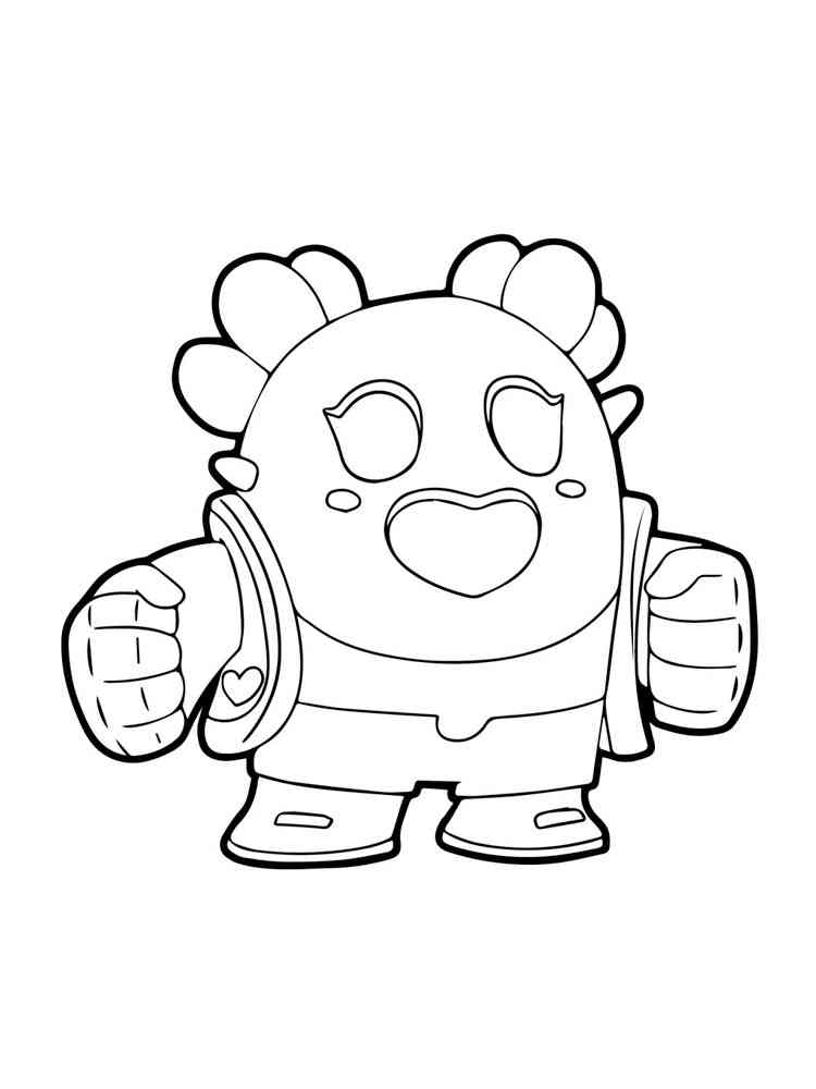 Spike Brawl Stars coloring pages