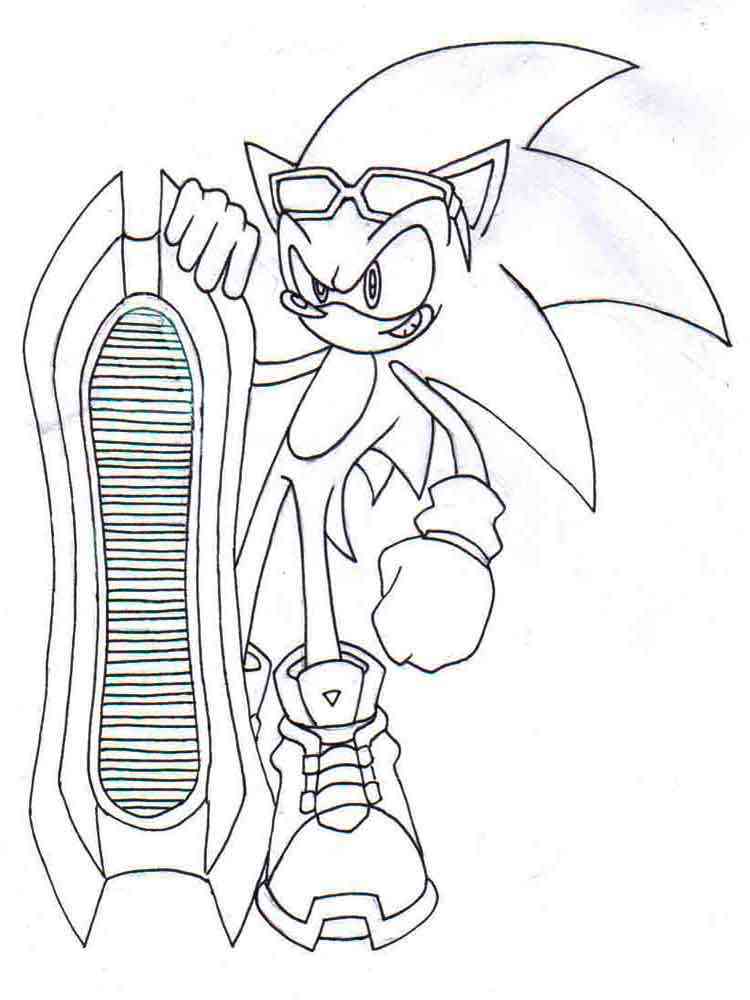 Sonic Coloring Pages - a collection of pictures of the fastest hedgehog, th...