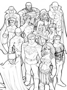 Superhero coloring page 6 - Free printable