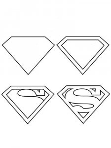 Superman logo coloring page 1 - Free printable