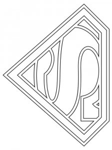 Superman logo coloring page 2 - Free printable