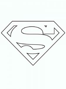 Superman logo coloring page 3 - Free printable