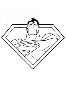 Superman logo coloring page 4 - Free printable