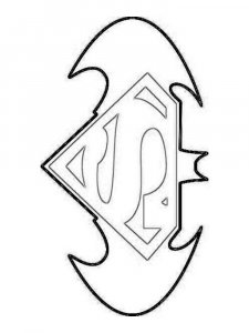 Superman logo coloring page 5 - Free printable