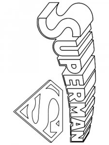 Superman logo coloring page 6 - Free printable