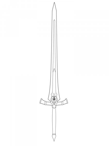 Sword coloring pages