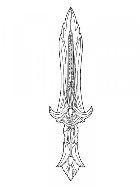 Sword coloring pages