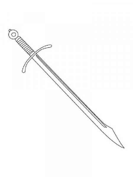 Sword coloring pages