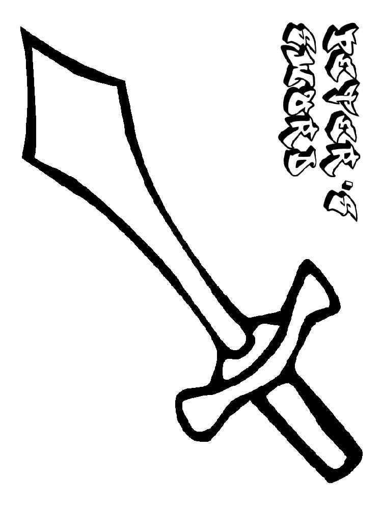 Sword Coloring Pages For Kids