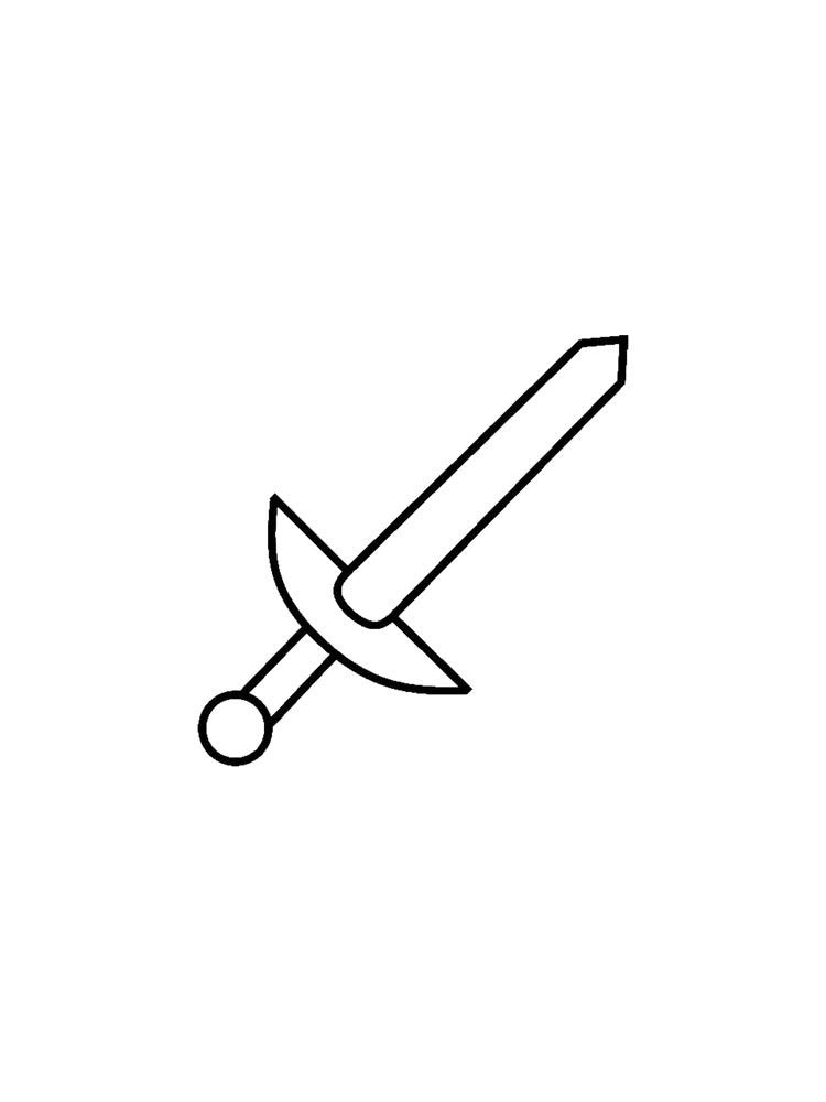 Sword Coloring Pages For Kids