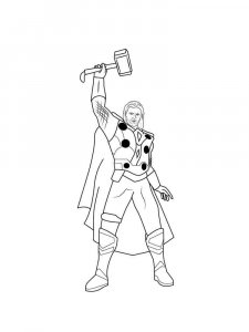 Thor coloring page 1 - Free printable