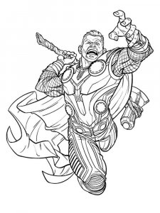 Thor coloring page 12 - Free printable