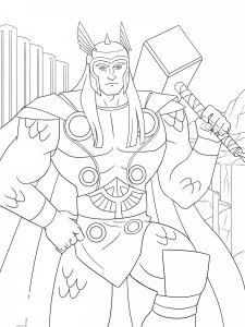 Thor coloring page 14 - Free printable