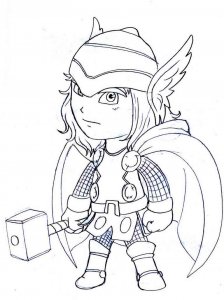 Thor coloring page 15 - Free printable