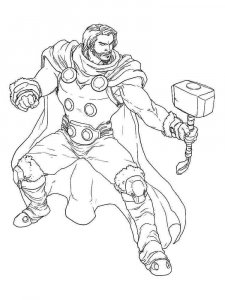 Thor coloring page 2 - Free printable
