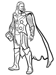 Thor coloring page 9 - Free printable