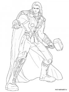 Thor coloring page 38 - Free printable