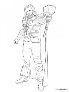 Thor coloring page 39 - Free printable