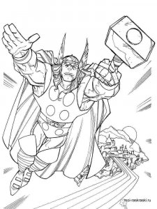 Thor coloring page 29 - Free printable