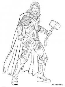 Thor coloring page 30 - Free printable