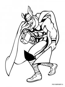 Thor coloring page 34 - Free printable