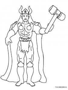 Thor coloring page 35 - Free printable