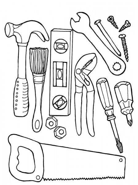 Tool coloring pages