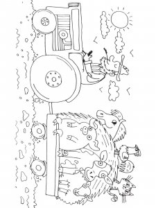 Tractor and Trailer coloring page 13 - Free printable