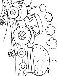 Tractor and Trailer coloring page 14 - Free printable