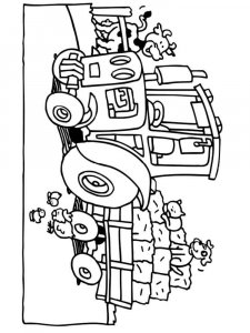 Tractor and Trailer coloring page 15 - Free printable