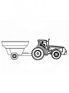 Tractor and Trailer coloring page 3 - Free printable
