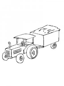 Tractor and Trailer coloring page 5 - Free printable