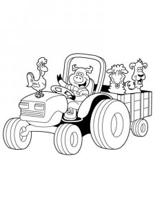 Tractor and Trailer coloring page 8 - Free printable