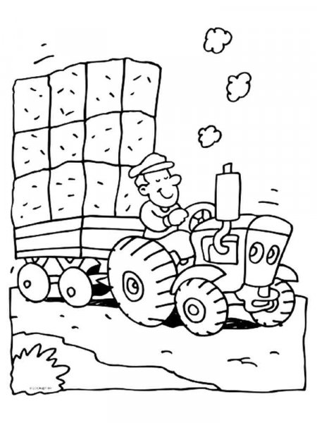 Tractor and Trailer coloring pages