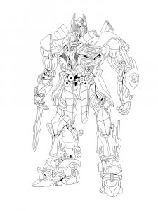 Legendary Transformer Coloring Page