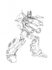 Optimus Prime with a Huge Blaster Coloring Page