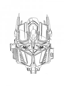 Optimus Prime Head Coloring Page