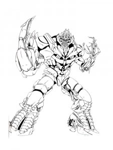 Evil Megatron Coloring Page