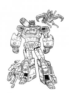 Three Transformers Coloring Page