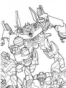 Transformers Battle Scene Coloring Page