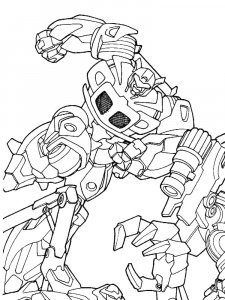 Bumblebee Attacking Enemies Coloring Page