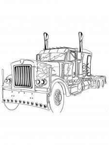 Optimus Prime Truck Coloring Page