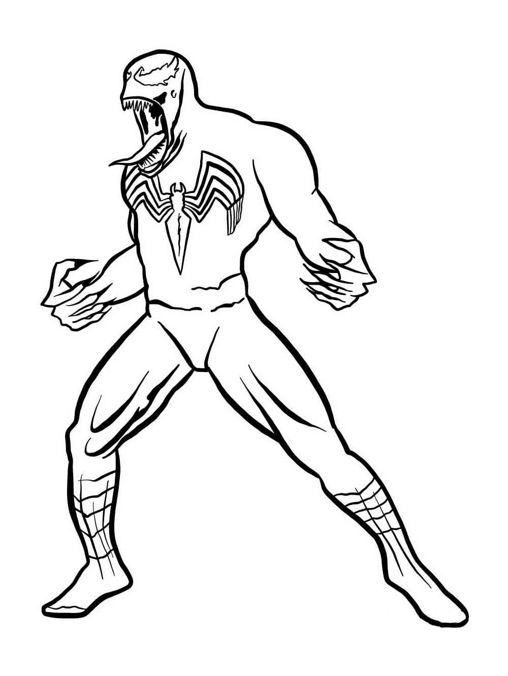Venom coloring pages. Download and print Venom coloring pages
