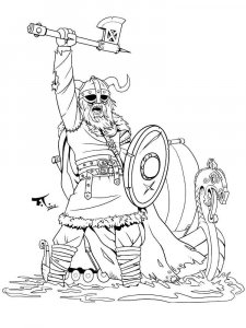 Viking coloring page 3 - Free printable