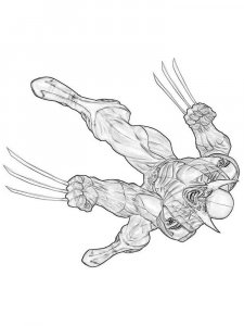 Wolverine coloring page 3 - Free printable