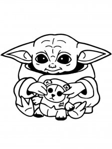 Yoda coloring page 14 - Free printable