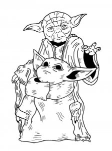 Yoda coloring page 19 - Free printable