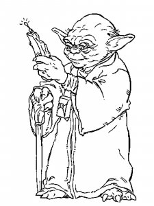 Yoda coloring page 7 - Free printable