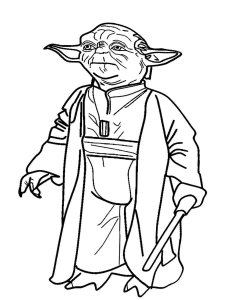 Yoda coloring page 9 - Free printable